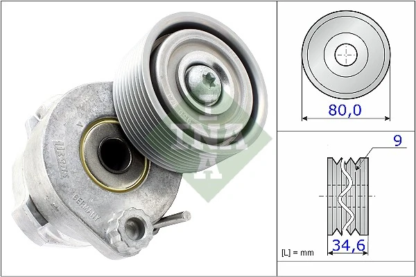 Tensioner Pulley, V-ribbed belt